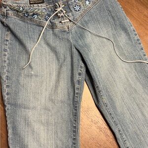 SOLD Embroidered Blue Jeans
